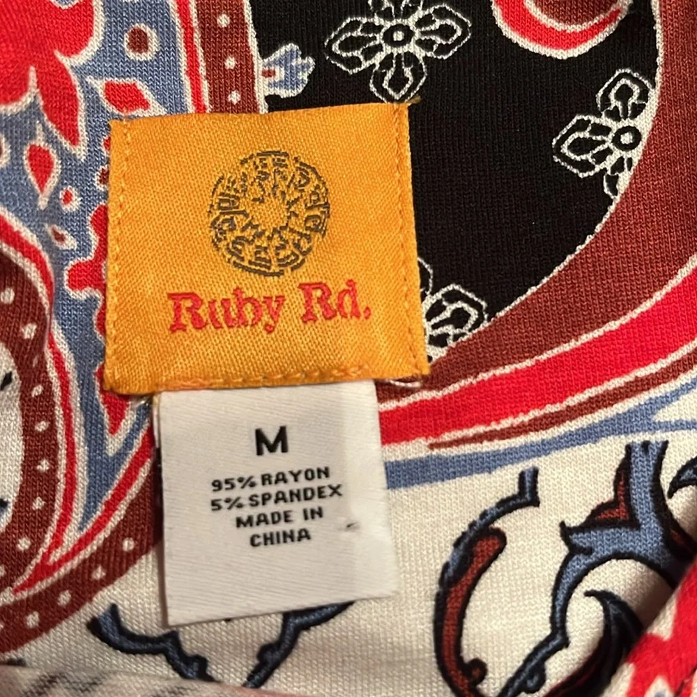 BNWOT Ruby Rd. Multicolor paisley top. - Picture 12 of 12
